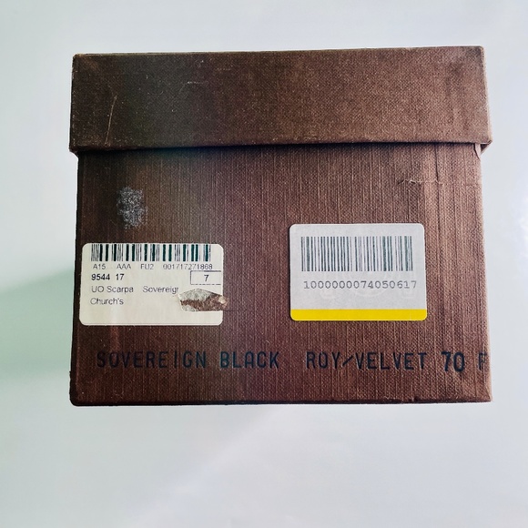 Church's Sovereign Black Velvet Gold Crown Embroidered Men's Evening Loafers 7 F - Picture 15 of 16